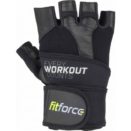 Fitforce LINEAR - Kožené fitness rukavice