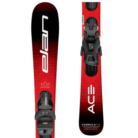 Dětské sjezdové lyže - Elan FORMULA RED JRS + EL 4.5 GW - 1