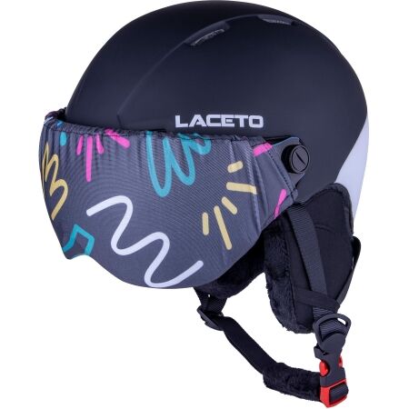 Látkový kryt visiorů lyžařských přileb - Laceto SKI HELMET VISOR COVER COLOR LINES - 2