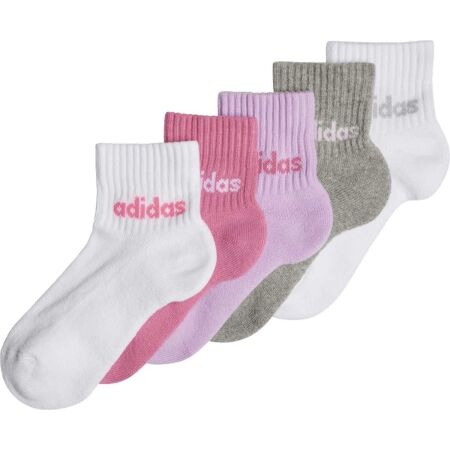 Dívčí ponožky - adidas LINEAR ANKLE KIDS 5P