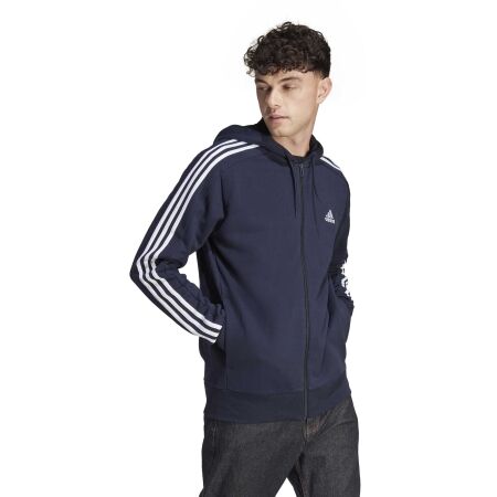 Pánská mikina - adidas ESSENTIALS FRENCH 3-STRIPES HOODIE - 3