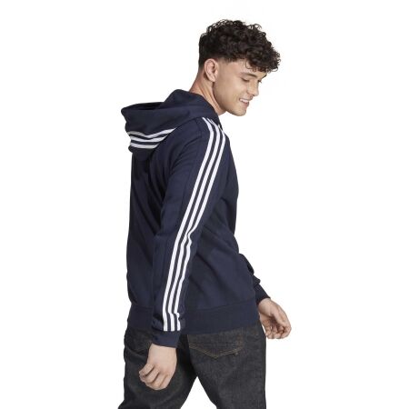 Pánská mikina - adidas ESSENTIALS FRENCH 3-STRIPES HOODIE - 4