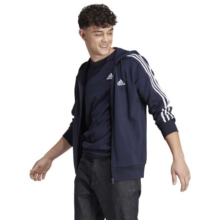 Pánská mikina - adidas ESSENTIALS FRENCH 3-STRIPES HOODIE - 5