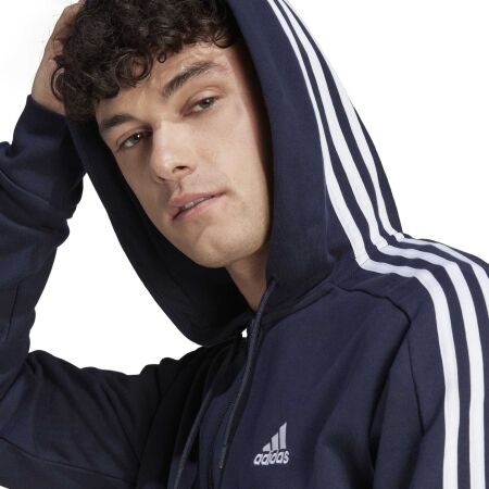 Pánská mikina - adidas ESSENTIALS FRENCH 3-STRIPES HOODIE - 6