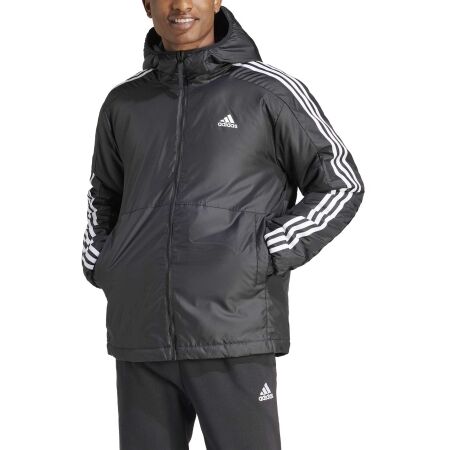 Pánská bunda - adidas ESSENTIALS 3-STRIPES INSULATED HOODED - 2