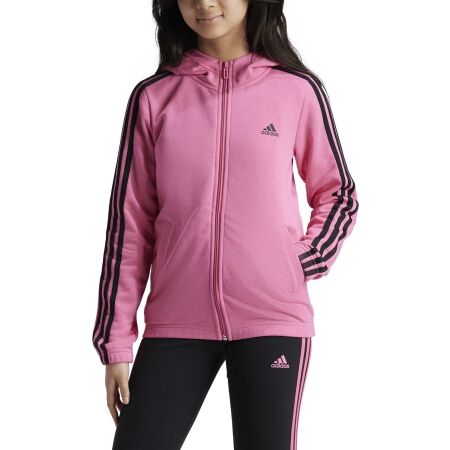 Dívčí mikina - adidas ESSENTIALS 3-STRIPES FULLZIP HOODIE - 2