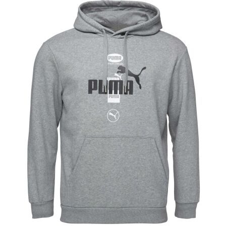 Pánská mikina - Puma POWER GRAPHICS HOODIE FLEECE - 1