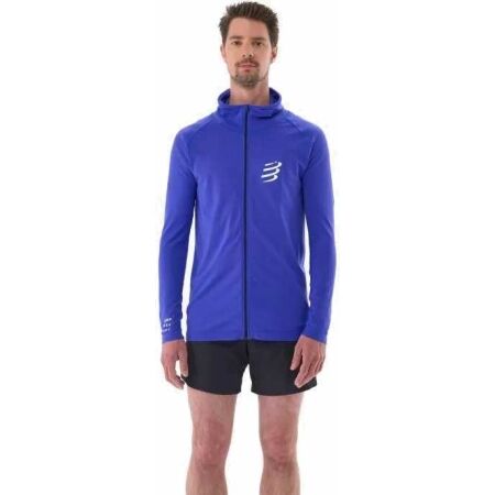 Pánská sportovní mikina - Compressport 3D THERMO SEAMLESS HOODIE ZIP - 2