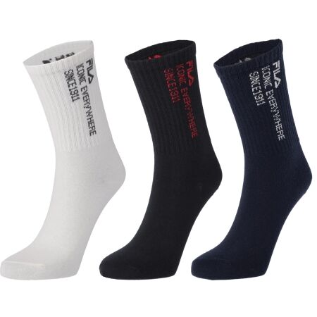 Fila WOMAN NORMAL SOCKS LIFESTYLE 3 PAIRS PACK - Dámské ponožky