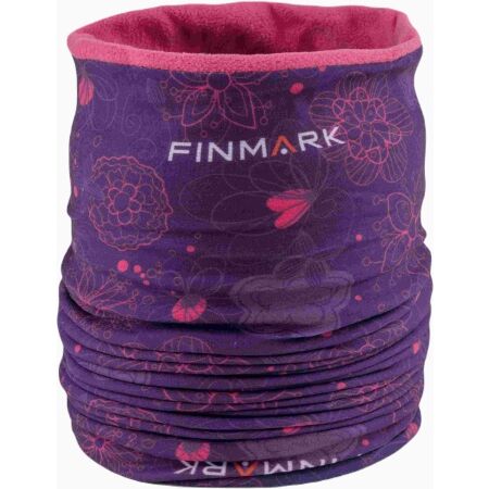 Dívčí multifunkční šátek - Finmark MULTIFUNCTIONAL SCARF WITH FLEECE - 1