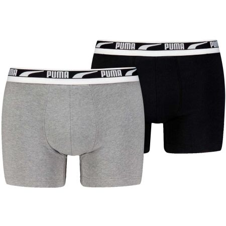 Puma MEN EVERYDAY MULTI LOGO BOXER 2P - Pánské boxerky