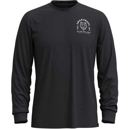 Pánské triko - Smartwool BEAR STARE GRAPHIC LONG SLEEVE TEE - 1