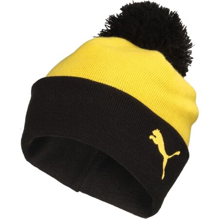 Puma BORUSSIA DORTMUND ESSENTIALS POM POM BEANIE - Zimní čepice