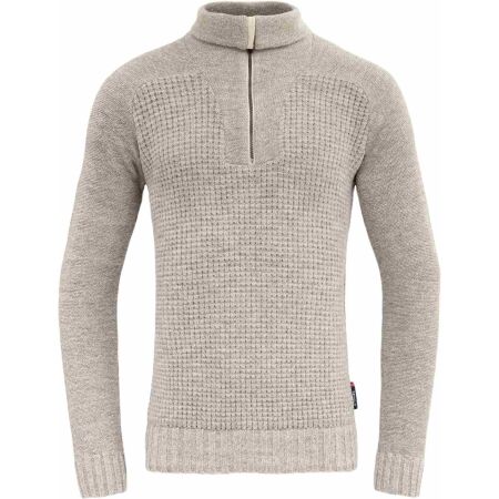 Pánský vlněný svetr - Devold BISPEN WOOL ZIP NECK